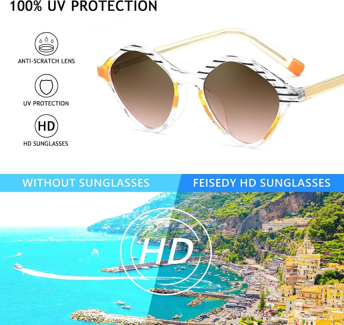 ÉÌƷͼƬ 27 | B0DJ6Y4Z5K | FEISEDY Sunglasses Womens Trendy Rectangle Retro Y2K Classic Sun Glasses Fashion Square UV400 Protection B0235