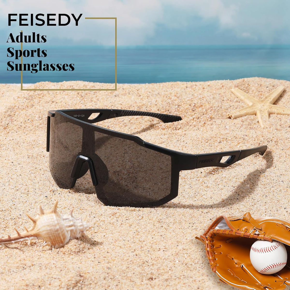 ÉÌƷͼƬ 51 | B0DTYL7JBV | FEISEDY Sports Sunglasses for Men, Women and Teens - Baseball, Biking, Cycling UV400 Protection B2388