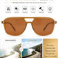 商品图片 32 | B0H2V9BFS5 | FEISEDY Retro Polarized Aviator Square Sunglasses for Women Men UV400 B0357