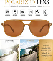 ÉÌƷͼƬ 32 | B0H2V9BFS5 | FEISEDY Retro Polarized Aviator Square Sunglasses for Women Men UV400 B0357
