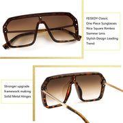 ÉÌƷͼƬ 10 | B0854JYPB2 | FEISEDY Classic Siamese One Piece Sunglasses Nice Rimless Stylish Retro Design for Women Men B2574