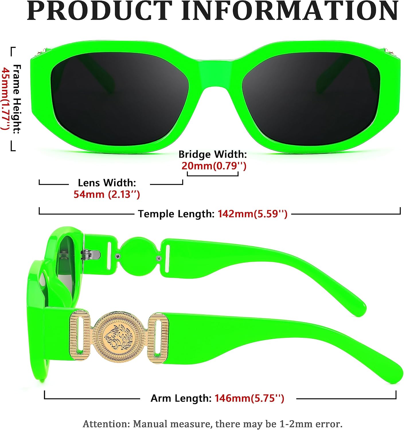 商品图片 31 | B0B5V7T75J | FEISEDY Retro Trendy Rectangle Sunglasses Women Men Narrow Shades B2322