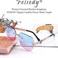 商品图片 67 | B083VRLS2Q | FEISEDY Classic Rimless Sunglasses Women Metal Frame Diamond Cutting Lens Sun Glasses B2567