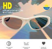 ÉÌƷͼƬ 11 | B0CBTG9FHB | FEISEDY Y2K Wrap Around Fashion Sunglasses for Women Men Trendy Futuristic 2000s Accessories Oval Sunglasses B1088