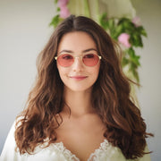 ÉÌƷͼƬ 11 | B0DRYKH1MV | FEISEDY Classic Trendy Oval Sunglasses Women Men Cute Small Shade Metal Frame Sunnies B0264