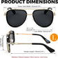 商品图片 9 | B0CF232CFR | FEISEDY Aviator Sunglasses Men Women, Square Retro 70s Vintage Classic Frame, UV400 Driving Fishing Golf Hiking B0036