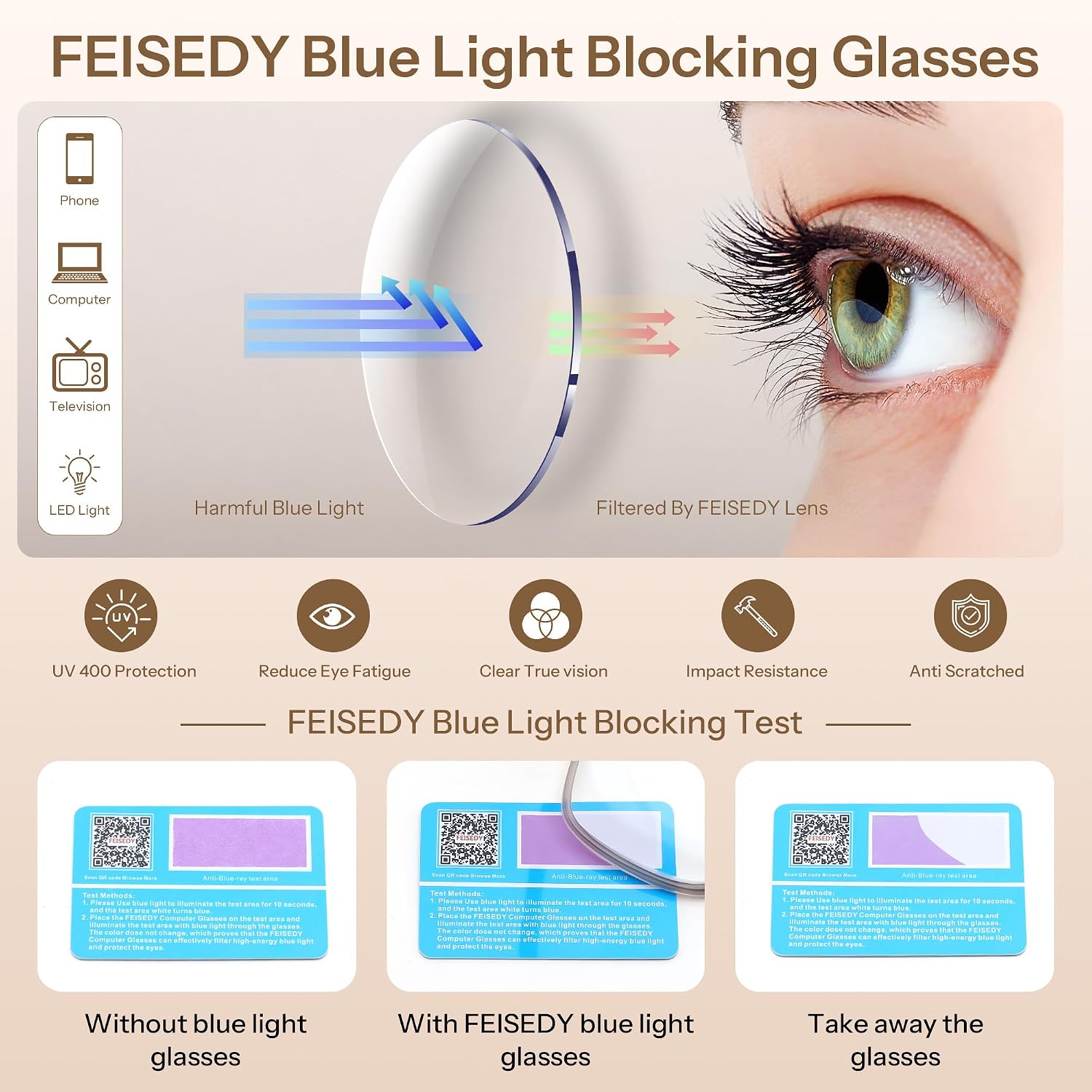 商品图片 19 | B0GLF6C715 | FEISEDY Progressive Multifocal Reading Glasses Blue Light Blocking B0397 | Sports Square Frame Near-Far Dual Use Blue Light Blocking Reading Glasses for Women Men