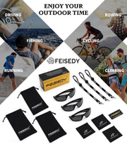 ÉÌƷͼƬ 46 | B0FG2NFPX3 | FEISEDY 3 Pack Polarized Sports Sunglasses for Men, Wrap Around Frame, UV400 Protection, Fishing Driving Cycling B2674