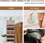 ÉÌƷͼƬ 33 | B0CSFHKMSS | FEISEDY Sunglasses Organizer 5 Slots Travel Glasses Case,Hanging Eyewear Holder Fashionable PU Leather Eyeglass Case B0087
