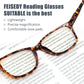商品图片 3 | B0FZT83JWY | FEISEDY 2 Pack Retro Blue Light Reading Glasses Rectangular Tortoise B0369