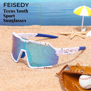 ÉÌƷͼƬ 22 | B0F32C9J2Q | FEISEDY Polarized Kids Sunglasses Youth Sports Cycling Shades,UV400 Protection For Teens Baseball Tennis Sunglasses B0092