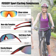ÉÌƷͼƬ 25 | B0CNCBXTDV | FEISEDY Polarized Sunglasses Baseball Lightweight Frame Men Women Sports Cycling Sun Glasses for MTB UV400 Protection B0056