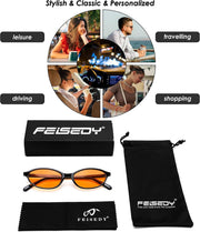 ÉÌƷͼƬ 35 | B0DMN69R27 | FEISEDY Retro Oval Cat Eye Sunglasses for Women 90s Narrow Lightweight Shades Y2k Trendy Sunnies B0257