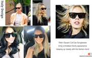 ÉÌƷͼƬ 75 | B0C5378735 | FEISEDY Vintage Square Cat Eye Sunglasses Women Trendy Cateye Sunglasses B2473