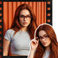 商品图片 17 | B0GY48FJF1 | FEISEDY Chic Semi Rimless Blue Light Glasses for Women B0431