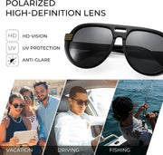 ÉÌƷͼƬ 4 | B0CT8R8S1H | FEISEDY Steampunk with Side Shields Aviator Sunglasses for Men Women 80s Retro Flat Top Oversized Polarized Shades B0096