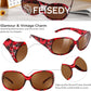 商品图片 51 | B0FZT6D16L | FEISEDY Women's Polarized Sunglasses Wrap Around Rhinestone Design Fashion Sunnies UV400 Protection B1091