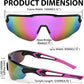 商品图片 28 | B0B2WDLNDM | FEISEDY Sports Sunglasses, with 5 Lenses for Men Women, TR90 Lightweight, Baseball Cycling Motorcycle Running Golf B2940