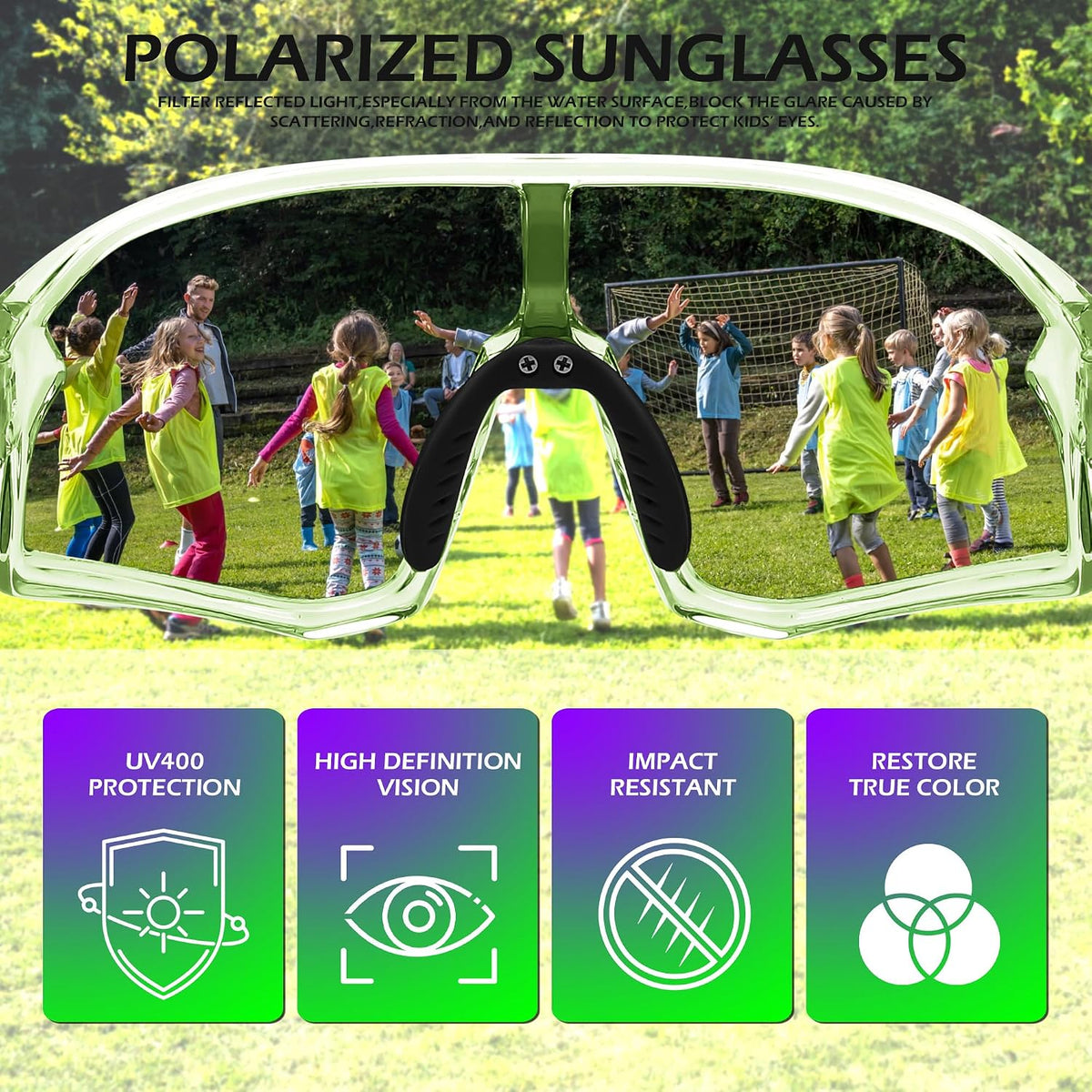 ÉÌƷͼƬ 17 | B0D73JNPNN | FEISEDY Kids Sunglasses Polarized Youth Baseball Sunglasses Sports Cycling Glasses for Boys Girls Age 4-8 B0183