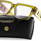 Transparent Green / 56 Millimeters | B0GQZFDSV5 | FEISEDY Retro Trendy Rectangle Blue Light Glasses for Women Men B0365
