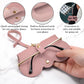 商品图片 19 | B0CFPPR4K1 | FEISEDY 2Pack Soft Leather Sunglass Bag, Portable Holder Eyeglasses Case | Lightweight Portable Design, With Button Clip Wrist Strap for Travel Daily Use B0049