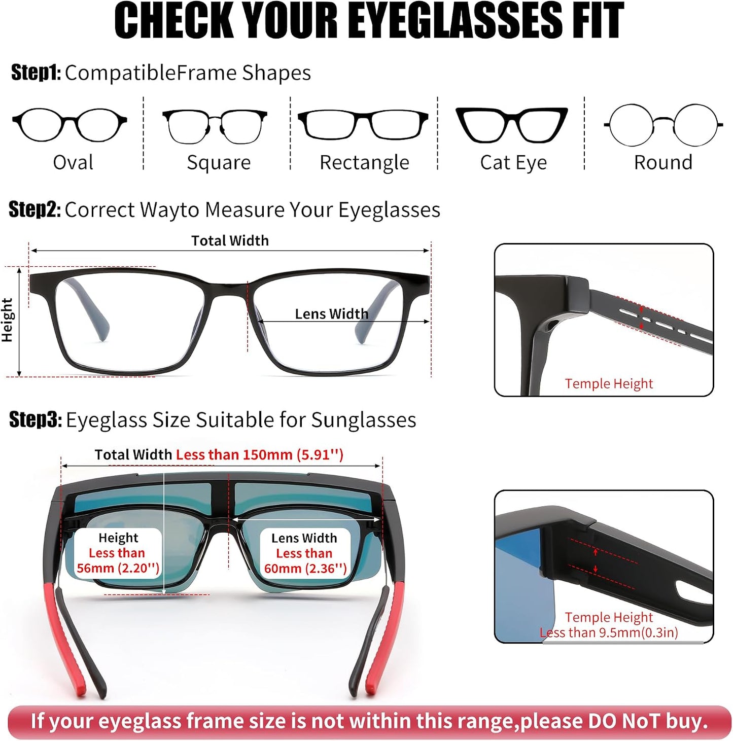 商品图片 17 | B0GGMHCCXG | FEISEDY Polarized Fit Over Glasses Sunglasses for Men Women, Sports Wrap Around for Driving Cycling Fishing B0382
