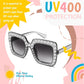 商品图片 25 | B0CFHLB4YT | FEISEDY Kids Sunglasses for Girls Oversized Square Sparkling Party Sun Glasses Lightweight Fashion Shades B0053