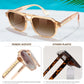 商品图片 6 | B0DSH2BVX5 | FEISEDY Polarized Aviator Sunglasses Men Women, Retro 70s Style Design - UV400 Protection, Driving & Daily Wear B0203