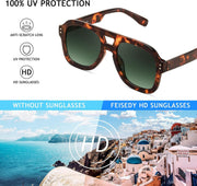 ÉÌƷͼƬ 20 | B09KV1MSHN | FEISEDY Aviator Sunglasses For Women Men Square Chunky Trendy Eyewear B2846
