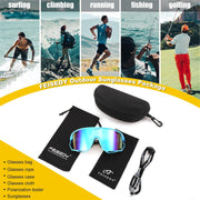ÉÌƷͼƬ 21 | B0CNGK88DC | FEISEDY Sport Sunglasses for Men Women, Cycling Glasses with UV Protection, for Baseball, Ski, Runing, Golf B0082