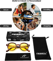 ÉÌƷͼƬ 14 | B0DGGB7Z8F | FEISEDY Retro Round Sunglasses for Women Men UV400 Protection Classic Lightweight Circle Frame Sun Glasses B0244