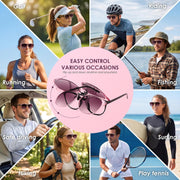 商品图片 35 | B0HDSX3PVB | FEISEDY Polarized Flip-Up Clip On Sunglasses Over Prescription B0486