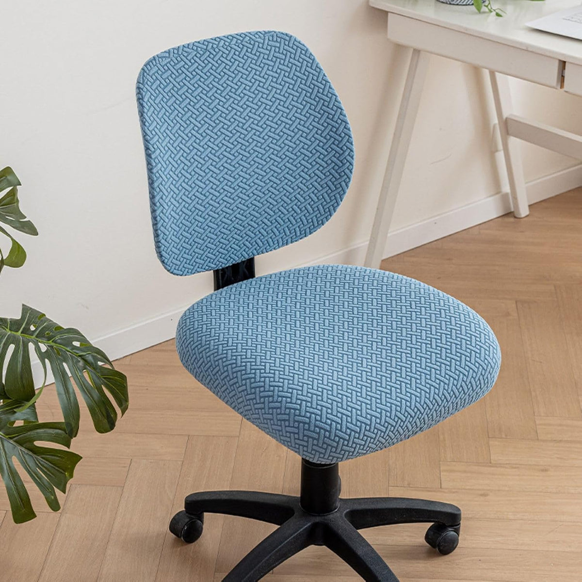 Blue Or Grey | B0DXKDCF4L | 2Packs Stretch Office Computer Chair Seat Covers Set, Removable Washable Desk Chair Seat Cushion Protectors