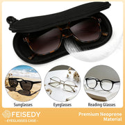 ÉÌƷͼƬ 6 | B0GFYDDD2Y | FEISEDY 2Pack Sunglasses Soft Case Ultra Light Neoprene Zipper Portable Eyeglass Pouch with Belt Clip B0385