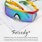 商品图片 78 | B096SD9GGG | FEISEDY Oversized Mirror Shield Sport 80s Sunglasses Ski Goggles Flat Top One Piece Futuristic Visor Women Men B2522