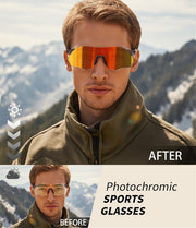 ÉÌƷͼƬ 19 | B0FHNVLT2X | FEISEDY Photochromic Cycling Glasses for Men Women Mountain Bike Sports Sunglasses UV Protection B0310