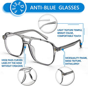 ÉÌƷͼƬ 81 | B0C6ZZXZ3F | FEISEDY Blue Light Glasses for Women Men Oversized Pilot Lightweight B2866