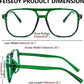 商品图片 61 | B0C6ZZXZ3F | FEISEDY Blue Light Glasses for Women Men Oversized Pilot Lightweight B2866