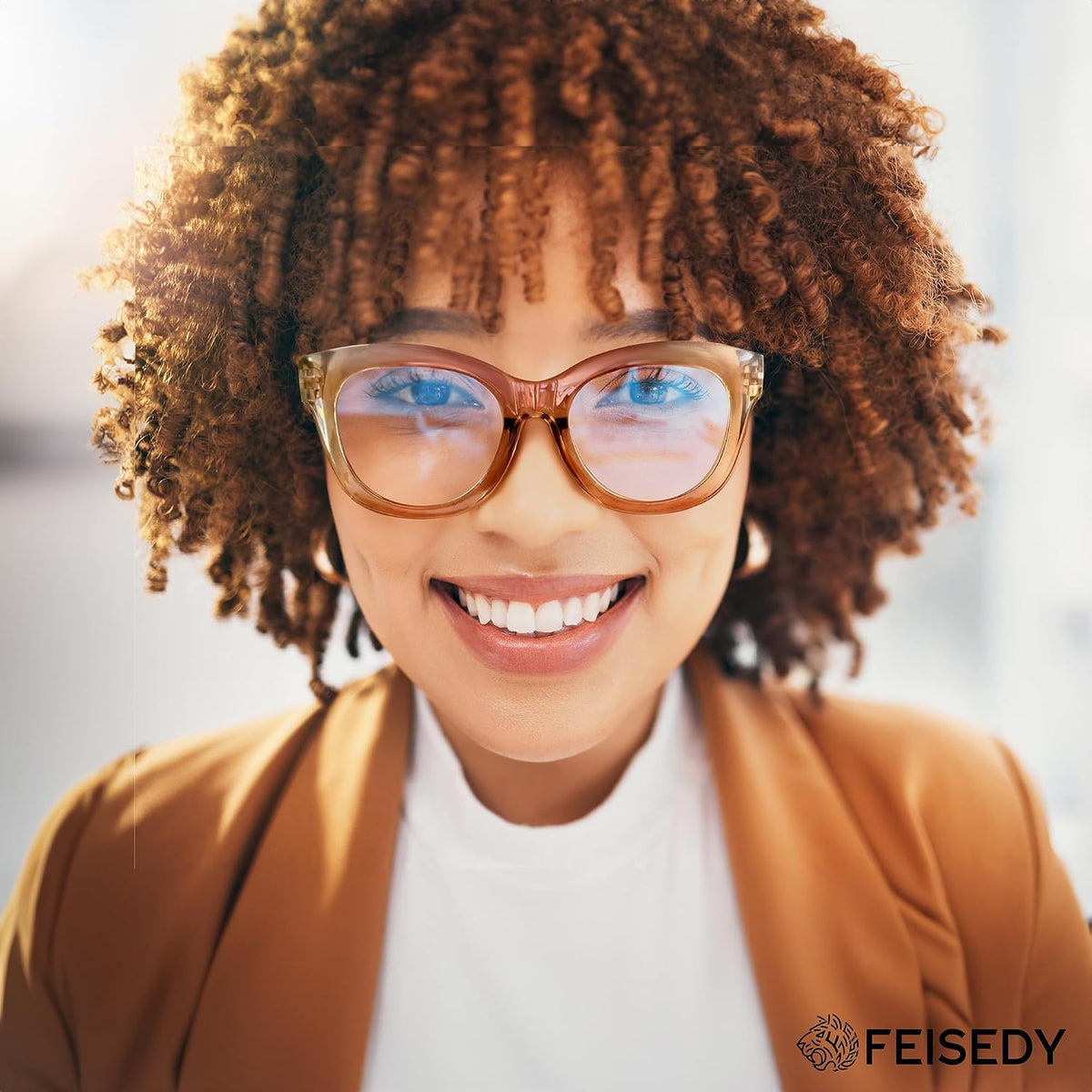 ÉÌƷͼƬ 21 | B0DSP9ZRGV | FEISEDY Retro Blue Light Glasses for Women Men, Thick Square Glasses Blue Light Blocking, Anti Glare Digital &Eyestrain B0278