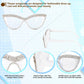 商品图片 40 | B0BLH5NHK8 | FEISEDY Diamond Blue Light Blocking Glasses Cat Eye Rhinestone Women Oversized Anti Eyestrain Computer Glasses Frame B2358