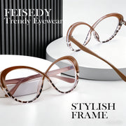 ÉÌƷͼƬ 5 | B0GXZ3356Q | FEISEDY Oversized Cat Eye Blue Light Blocking Glasses for Woman, Retro Cateye Eyeglasses, Stylish Bluelight Glasses B0454