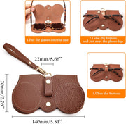 ÉÌƷͼƬ 9 | B0CFPRPTDG | FEISEDY 2Pack Soft Leather Sunglass Bag, Portable Holder Eyeglasses Case
