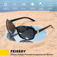 商品图片 7 | B0FZKDK786 | FEISEDY Polarized Sunglasses for Women Classic Vintage UV400 Shade | Trendy Square Wraparound Ladies Sun Glasses B0309
