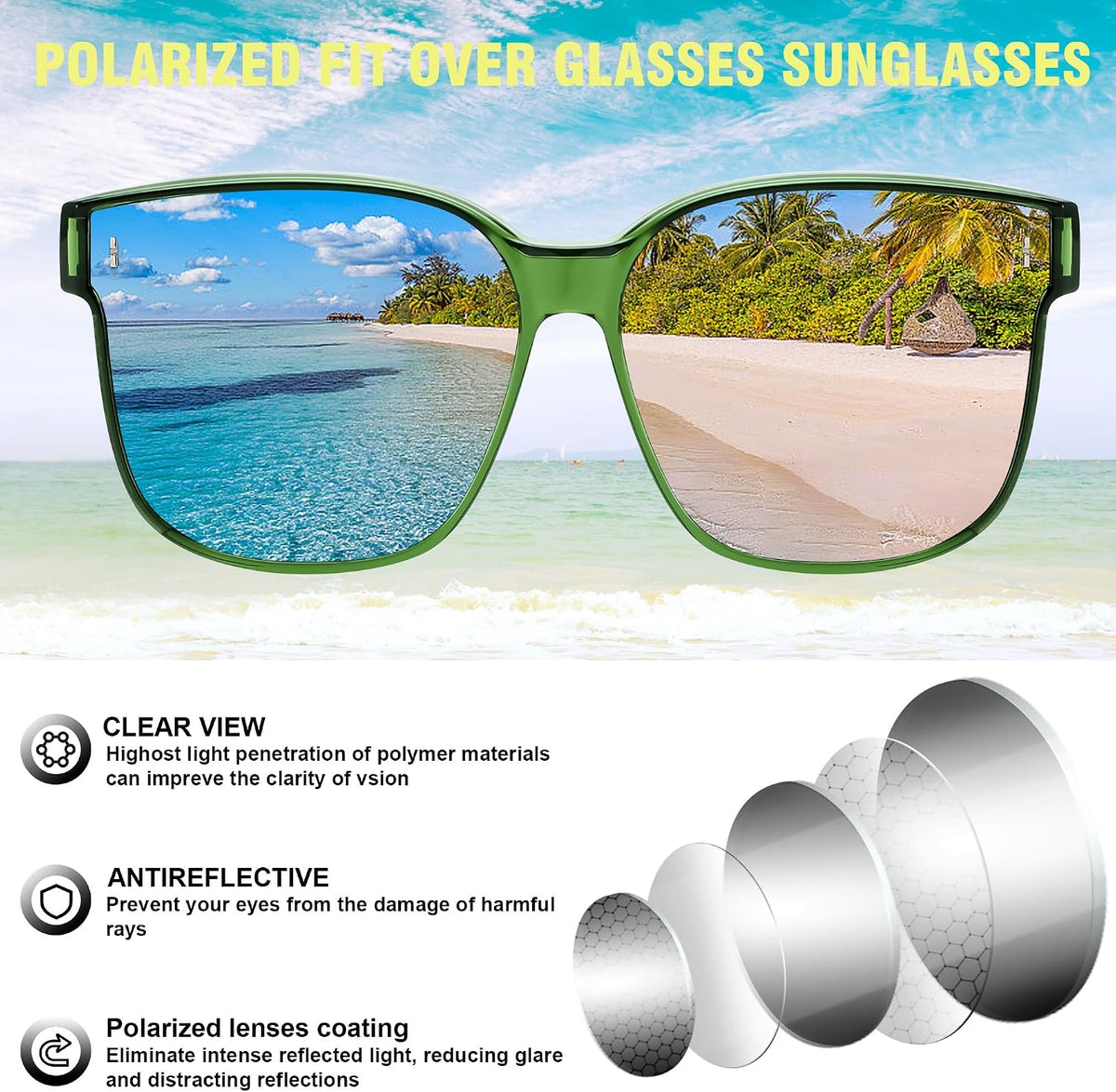 ÉÌƷͼƬ 88 | B0DS5D4WB4 | FEISEDY Sunglasses That Fit Over Glasses for Women Men UV400 B0269