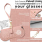 商品图片 16 | B0H4QTYMQP | FEISEDY Soft Crocodile Textured Leather Sunglass Bag, Portable Glasses Pouch With Button Clip Wrist Strap B0366