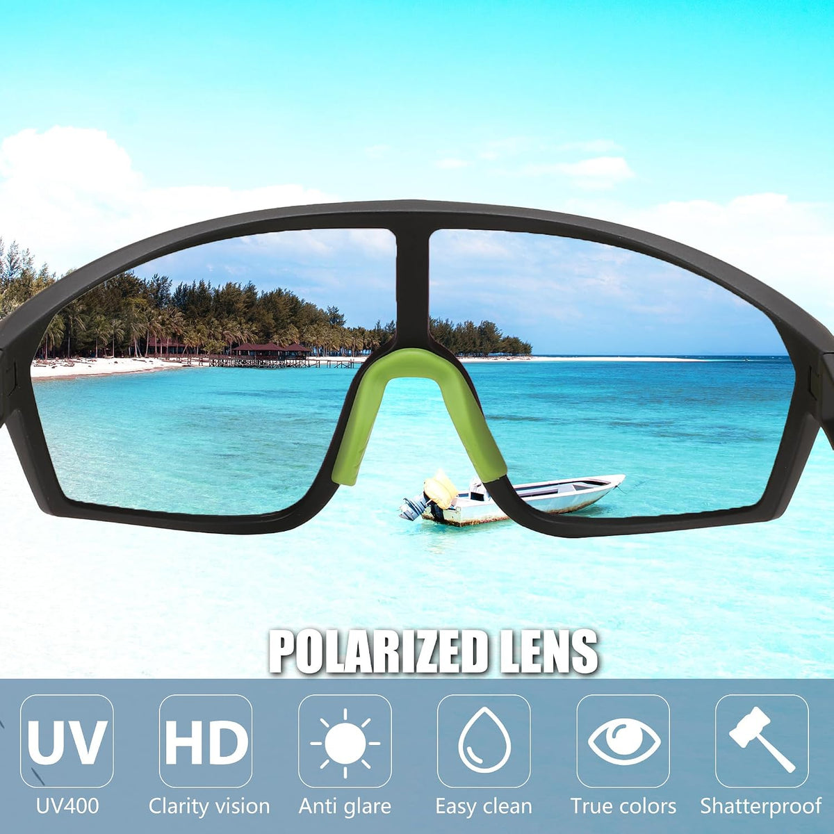 ÉÌƷͼƬ 30 | B0CSJXGX3L | FEISEDY Polarized Sports Sunglasses for Men Women Cycling Running Fishing Tac Glasses UV400 Protection B1125