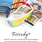 商品图片 24 | B096SD9GGG | FEISEDY Oversized Mirror Shield Sport 80s Sunglasses Ski Goggles Flat Top One Piece Futuristic Visor Women Men B2522