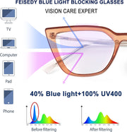 ÉÌƷͼƬ 12 | B0BHT5M418 | FEISEDY Women Cat Eye Blue Light Blocking Glasse Frame Fake Nerd Clear Square Computer Eyewear Anti Eyestrain B2353
