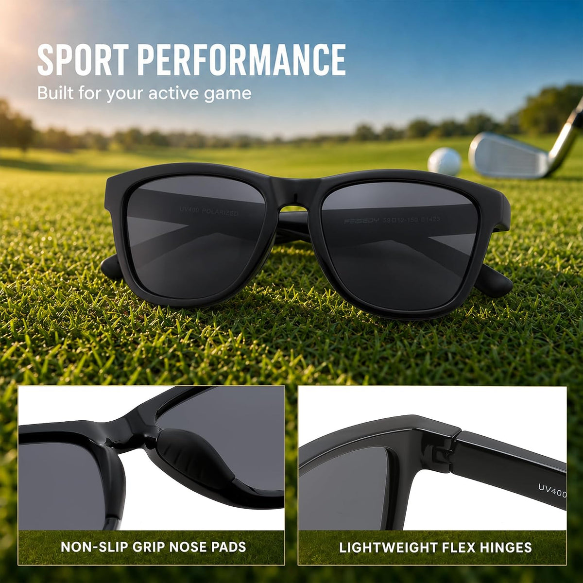 商品图片 7 | B0HFJF1ZXG | FEISEDY Polarized Sunglasses Women Men Sports Lightweight Sun Glasses B1423