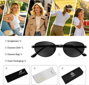 ÉÌƷͼƬ 13 | B0GVDQNHD2 | FEISEDY Oval Metal Sunglasses for Women and Men, Classic UV400 Protection Shades Retro Trendy Driving Fishing Eyewear B0430